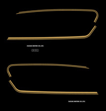 SUZUKI GT550 M - Kit sticker decals fuel - GT 550 M 1975 - for black paint