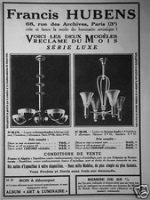 PUBLICITÉ 1930 FRANCIS HUBENS