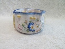 Rare bourse vide poche faience de Saint Honoré les Bains Nièvre décor floral