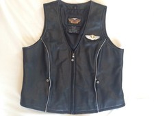 Harley-Davidson® Women's 100th Anniversary Leather Motorcycle Vest LARGE WL NICE