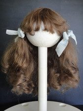 PERRUQUE longue pour poupée 100% Cheveux naturels T 12 - 38 cm - Doll  wig 15"HC