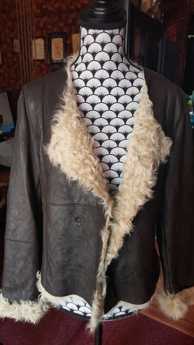 Veste peau lainée mouton - peau,