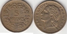 Monnaie Française 5 francs