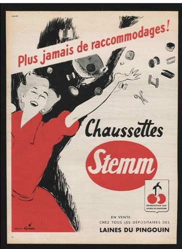 Publicité 1953 textile - 1953,