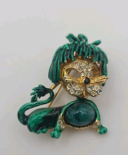 Bijou vintage broche lion - bijou,