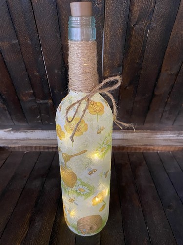 Handmade lighted honey bee - lighted,