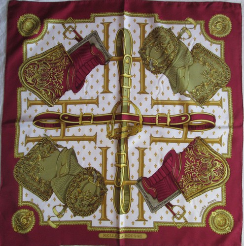 Foulard hermès selles à - ",
