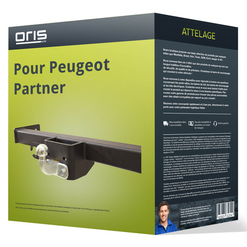 Attelage pour peugeot partner - pour,