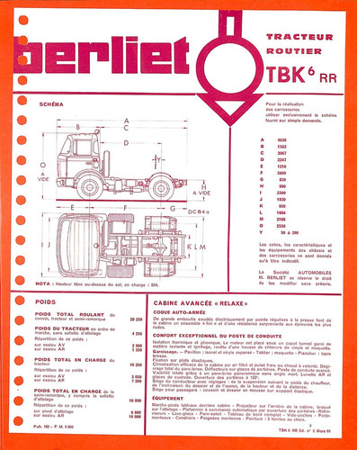 Berliet tbk tracteur - rr,