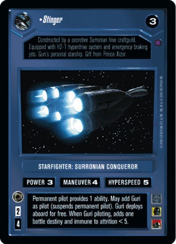 Stinger star wars ccg - stinger, decipher
