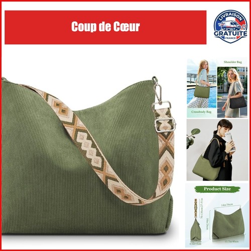 Sac main velours côtelé - à,