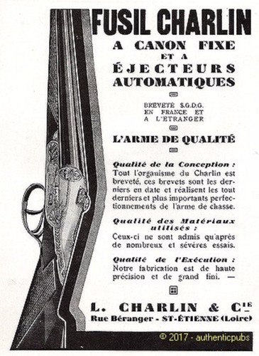 Publicite charlin fusil - charlin, a