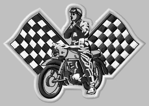 Omz racer brodé patche - mz,