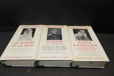 TOLSTOÏ : LA PLÉIADE 3 volumes 1958 bel état