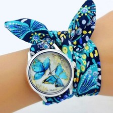Montre Bracelet Foulard - Papillons