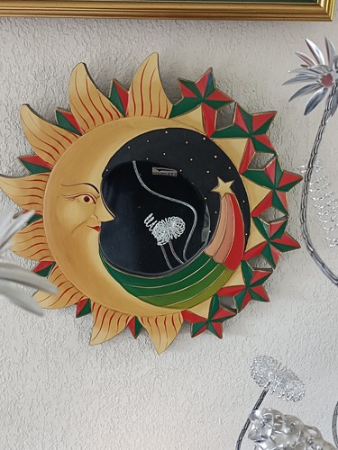 Miroir mural soleil lune - mural,
