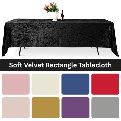 Nappe rectangulaire velours - en,