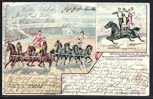 Carte postale cirque barnum - postale,