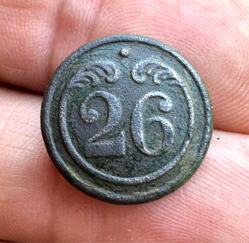 Bouton miliaire 26ème - bouton,