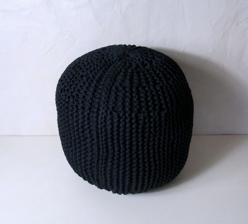 Pouf rond tressé - , macramé