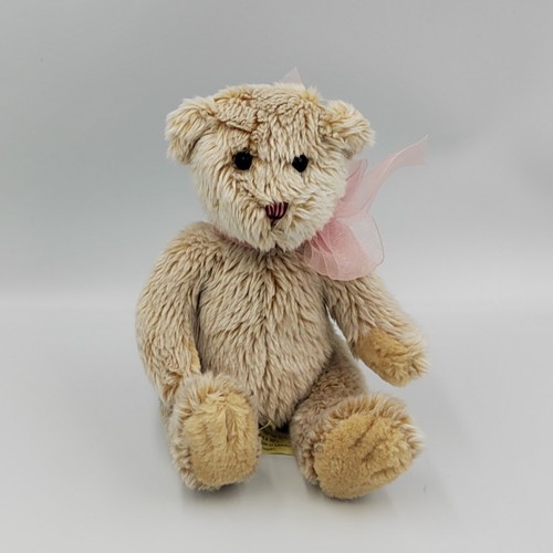 Peluche ours marron beige