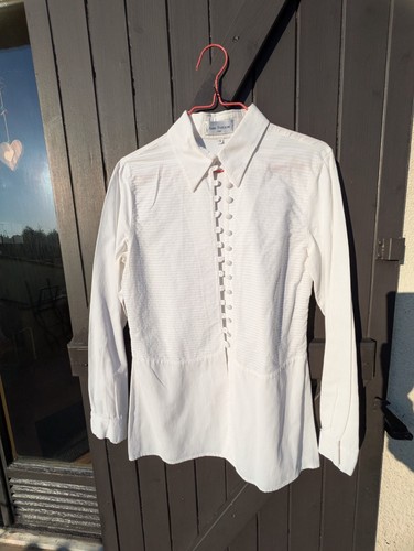 Chemisier coton blanc - blanc, vintage