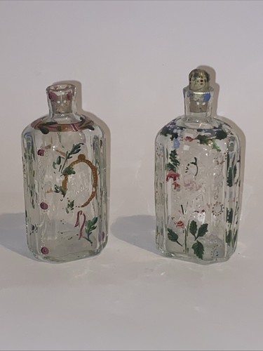 Deux flacon parfum verre - flacon,