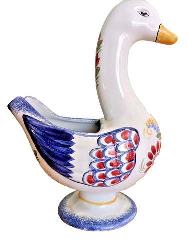 Vase canard henriot quimper - -,