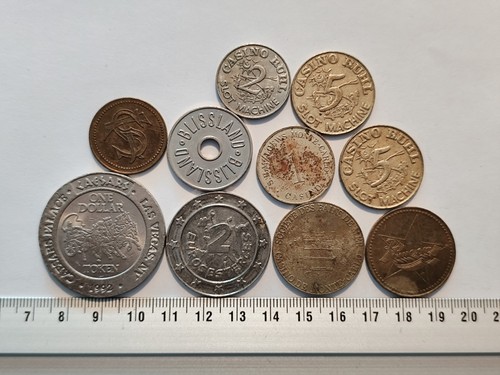 Lot jetons metal casino - 10,