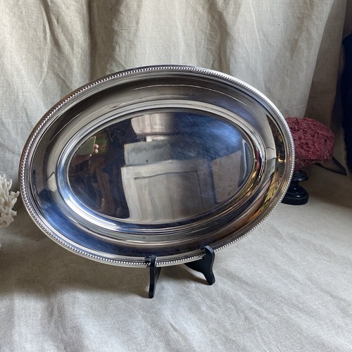 Plat ovale christofle perles - plat,