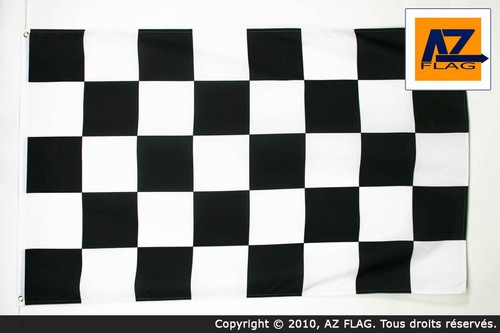Drapeau damier noir et - À,