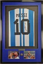 Lionel Messi Argentina 3D framed shirt 2022 hand-signed  w/COA Free shipping