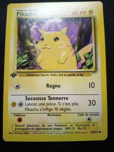 Carte pokémon pikachu - pikachu, 58/102