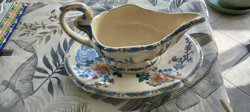 Saucière faience gien décor
