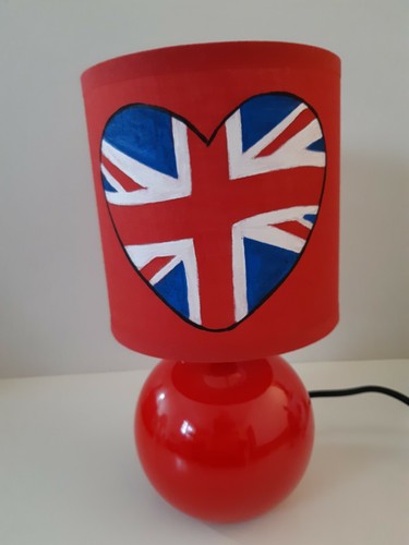 Lampe poser peint main - a,