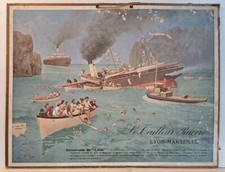 Le Tailleur Pauvre Carton Publicitaire Cie Fraissinet Marseille Naufrage...