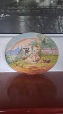 Grand plat ovale Limoges JC France – porcelaine décor scène galante – 44 cm –...