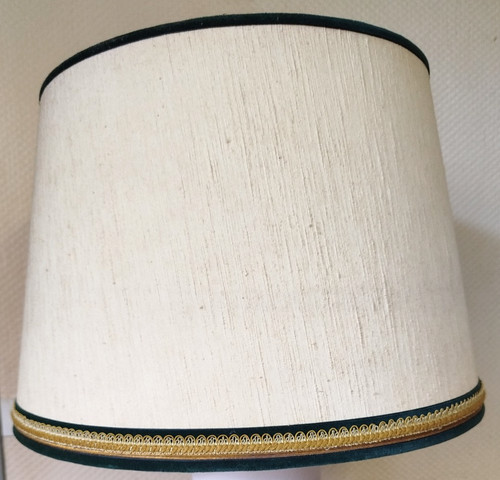 Abat jour vintage tissu blanc - vintage,