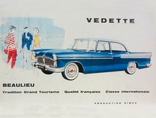 Plaque aluminium 15x20cm "Simca Vedette Beaulieu"