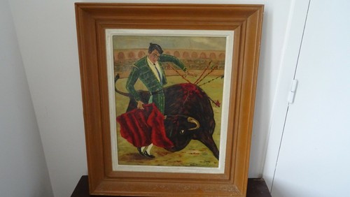 Tableau scène tauromachie - tableau, de