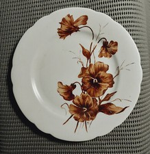 7 assiettes dessert Petrus Regout Sphinx Maaestricht Hollande 1889