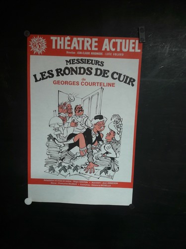 Affiche theatre courteline - affiche,
