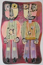Isabelle Lanchon D1g art brut, outsider, singulier, peinture, dessin