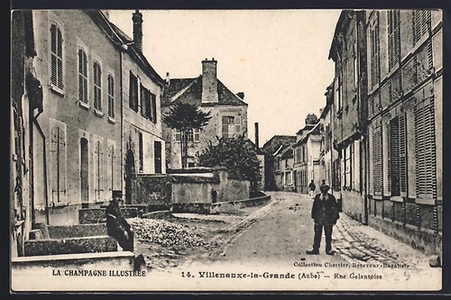 Cpa villenauxe grande rue - villenauxe-la-grande,,