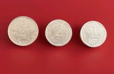 lot de 3 pièces. 5 francs 1973 et 2X2 francs 1980
