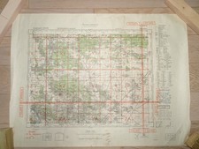 Carte d'état major allemande région parisienne 1944 et soutache calot officier