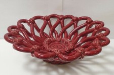 ancienne coupe fruits tressée