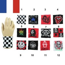 Bracelet éponge rasta,anarchy