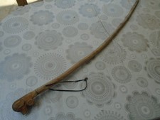 baton de marche bois  tête de chien sculpté