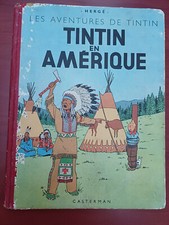 Tintin en Amérique - 4ème plat B7 - 1952 - Casterman - cote BDM 140€